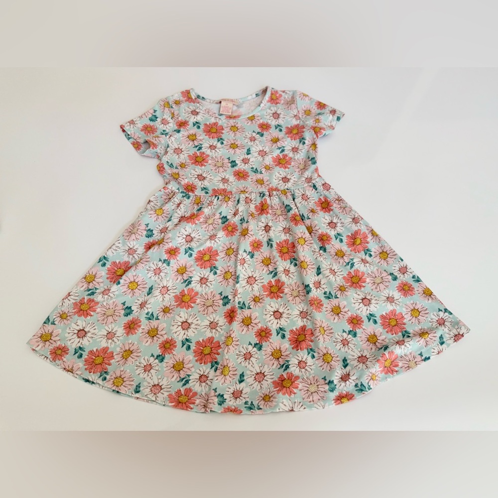 Charming Floral Kids Dress - Pink and Yellow